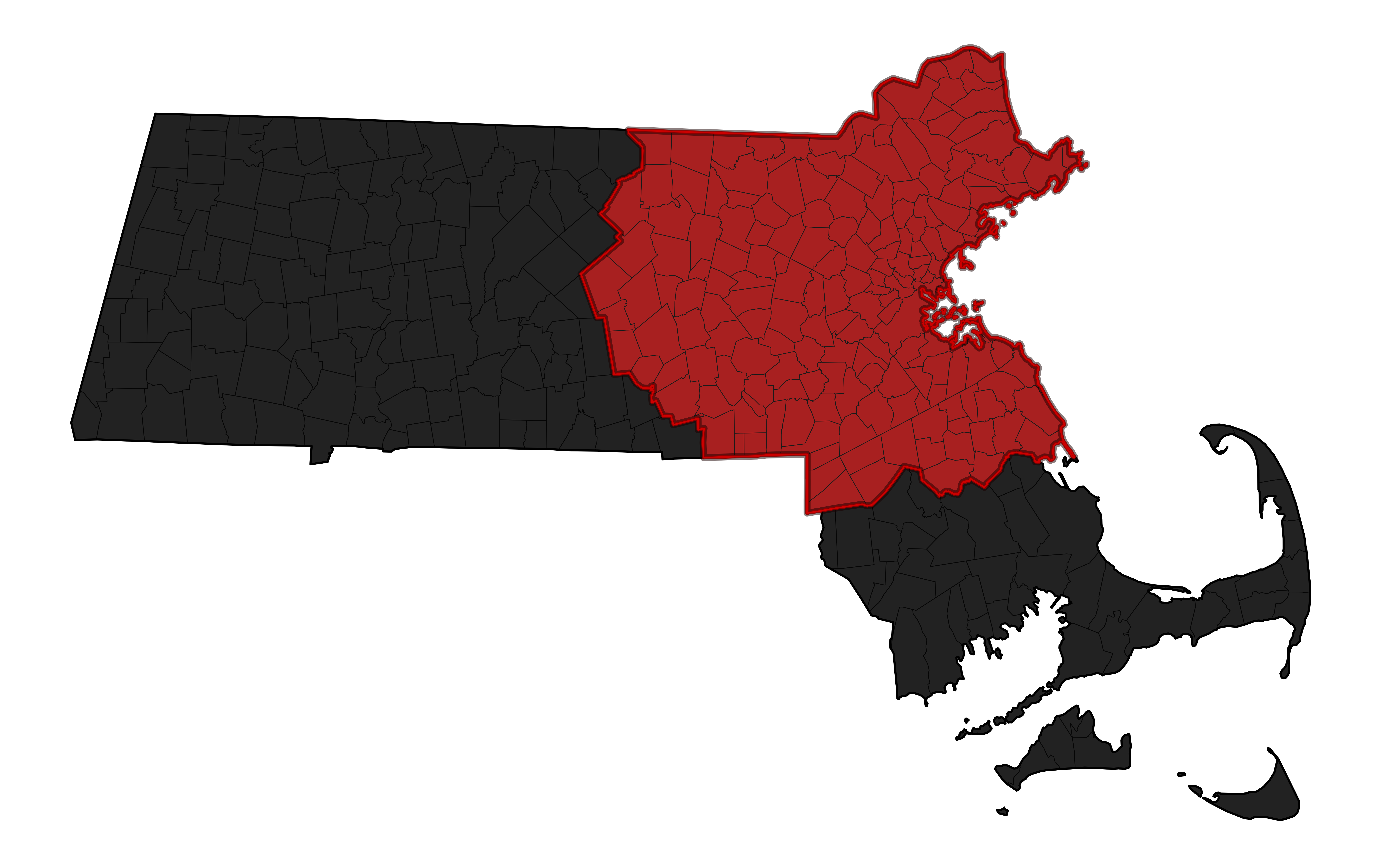 Massachusetts service area map